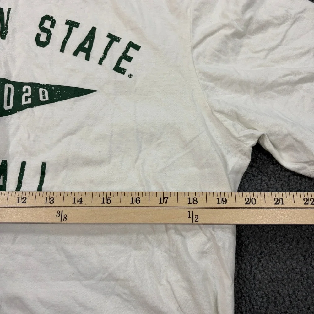 Nike T-Shirt Mens L White Michigan State Spartans Football 2020 Graphic Tee